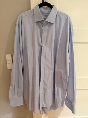 Ledbury Men's Sky Blue Dress Shirt - Classic Spread Collar